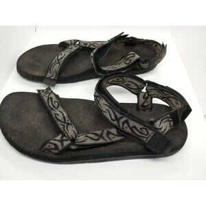 Teva Sandals Mens Size 12 Hurricane Black Gray Trail Water Shoes Rubber Soles